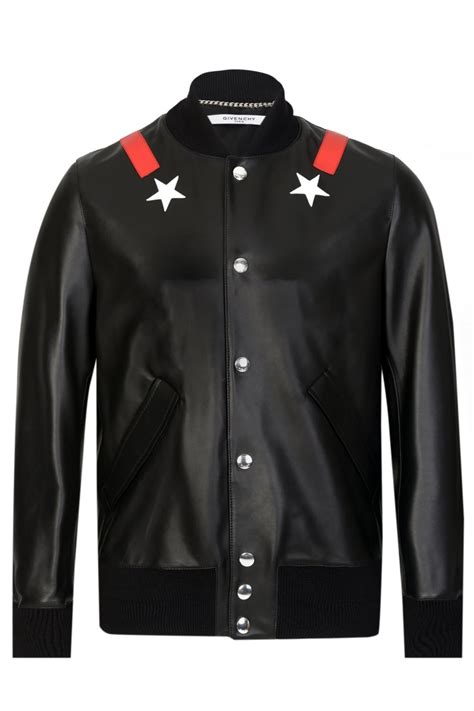 givenchy bomber jacket|Givenchy leather bomber jacket.